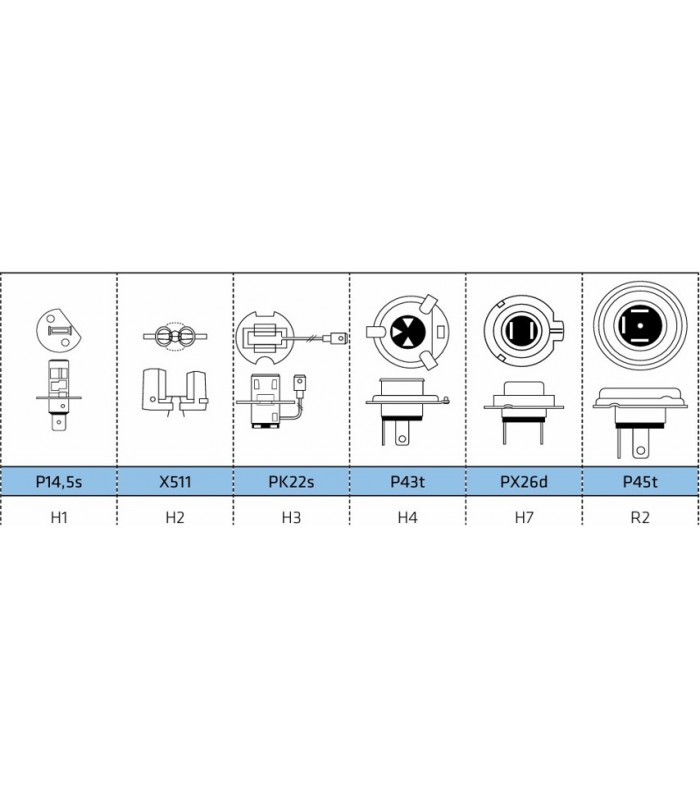 Halogen bulb 12V - 55W - H3 - PK22s - 3