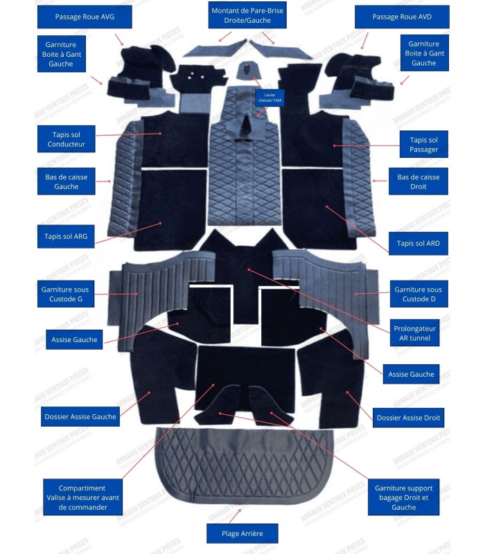 Complete interior kit for A110 1300G/1300S/1600S - 3