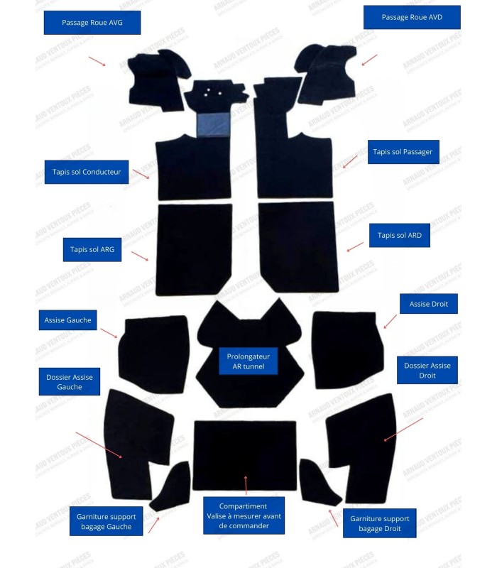 Alpine A110 Small Model Carpet Kit - 2