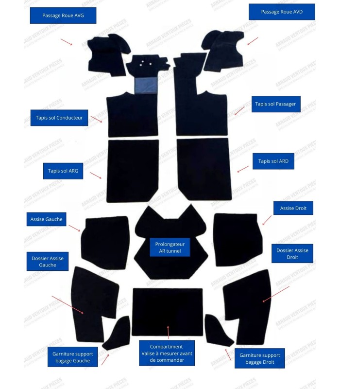 Alpine A110 Large Model Carpet Kit - 2