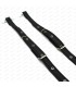 Pair of black faux leather luggage straps - Alpine A110 - 1