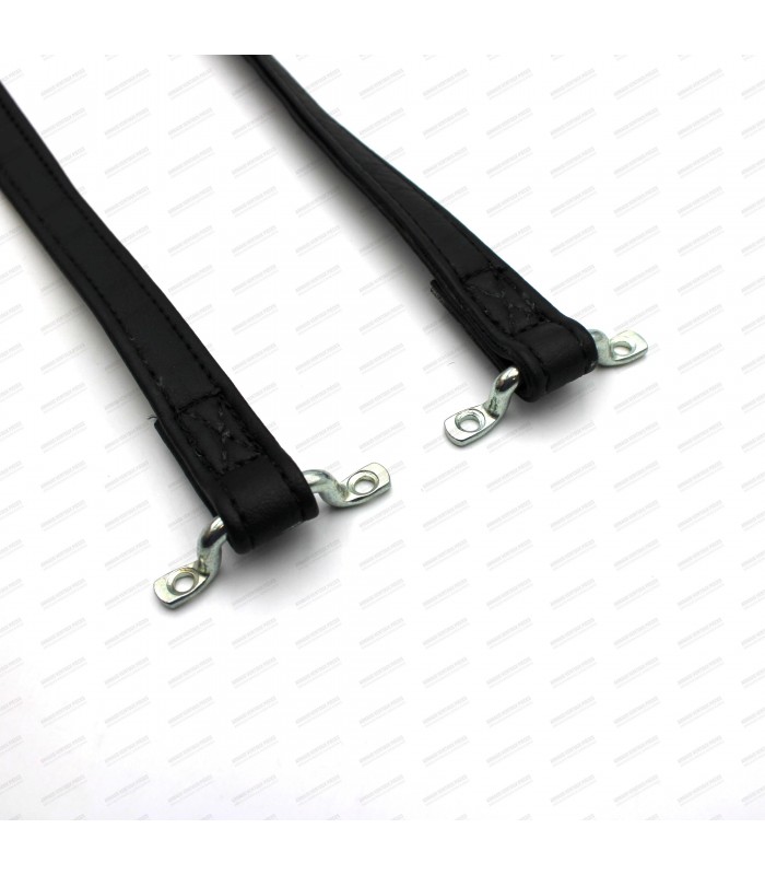 Pair of black faux leather luggage straps - Alpine A110 - 3