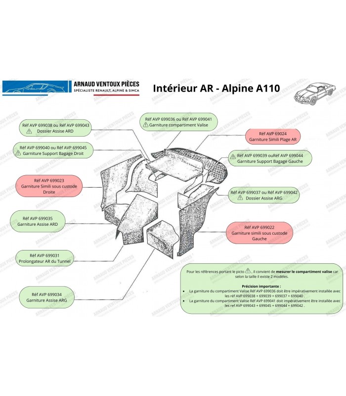 Quilted Rear Parcel Shelf Liner - A110 - 4