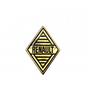 Monogramme losange doré "Renault" de face Avant ou Arrière - Losange (37x26mm - Grand modèle) à une fixation - 1