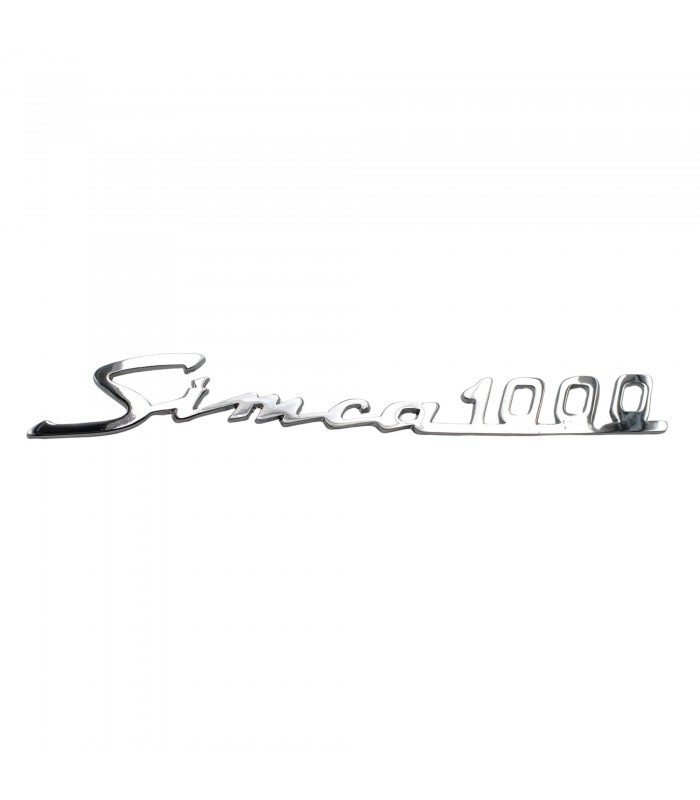 Monogramme chromé "Simca 1000" - 2
