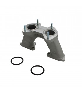 Pipe d'admission en aluminium pour le montage d'un carburateur Weber 40 DCOE ou DCOM - Moteur 1108cm³ et 1289cm³ - 1