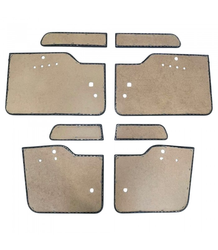 Kit de panneau ou garniture intérieur de porte en simili cuir noir avec "Coutures Noir" - R8 / R8S / R8G - 2