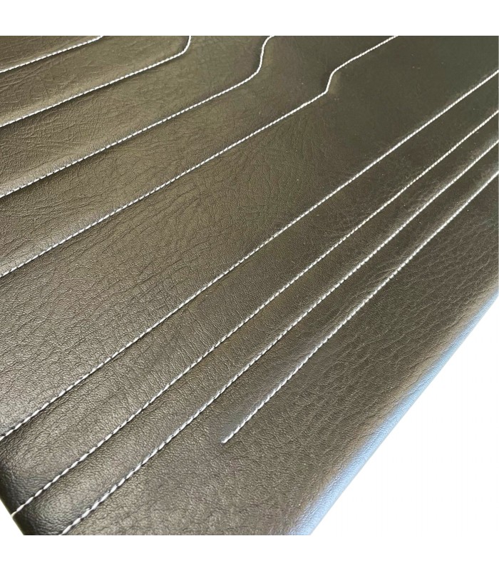 Kit de panneau ou garniture intérieur de porte en simili cuir noir avec "Coutures Blanches" - R8 / R8S / R8G - 3