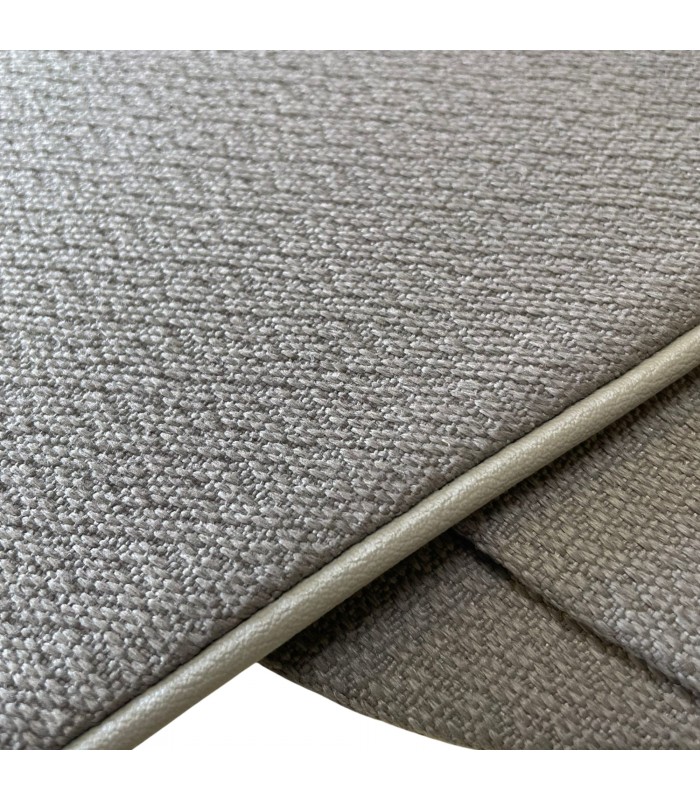 Kit d'habillage en tissu de couleur "Écorce Gris" à coller pour intérieur de porte avec vide-poche rigide - 4CV - 3