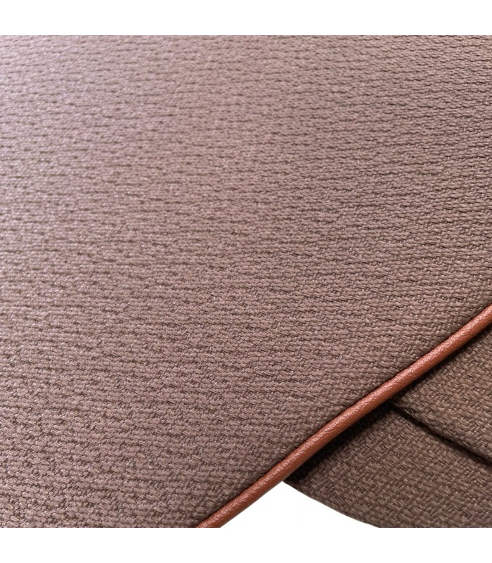 "Bark Brown" colored fabric trim kit to stick on for interior door with rigid storage compartment - 4CV - 3