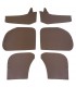 "Bark Brown" colored fabric trim kit to stick on for interior door with rigid storage compartment - 4CV - 1