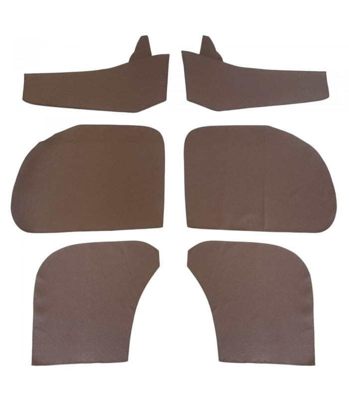 "Bark Brown" colored fabric trim kit to stick on for interior door with rigid storage compartment - 4CV - 1