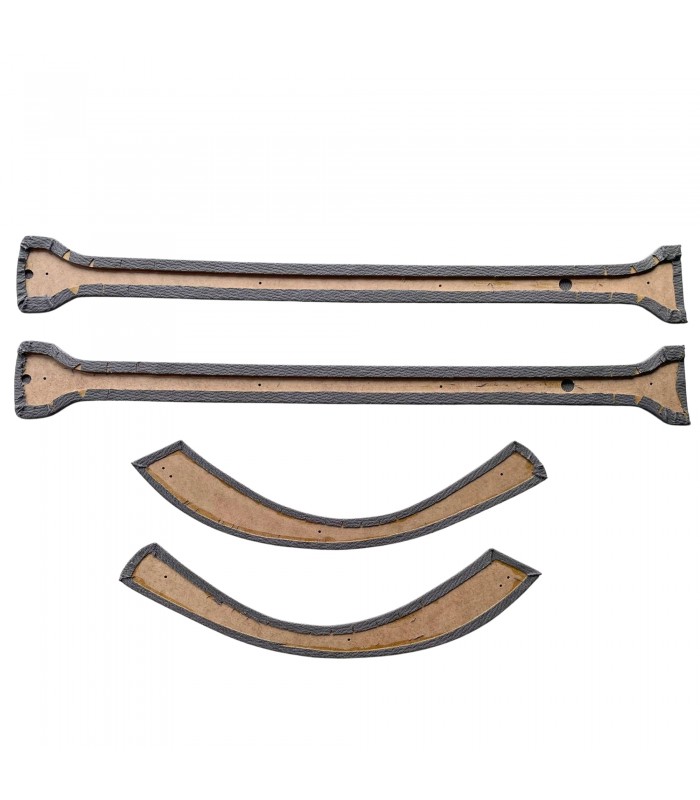 Kit de pieds milieu et de passages de roue arrière en tissu couleur "Écorce Gris" - 4CV - 2