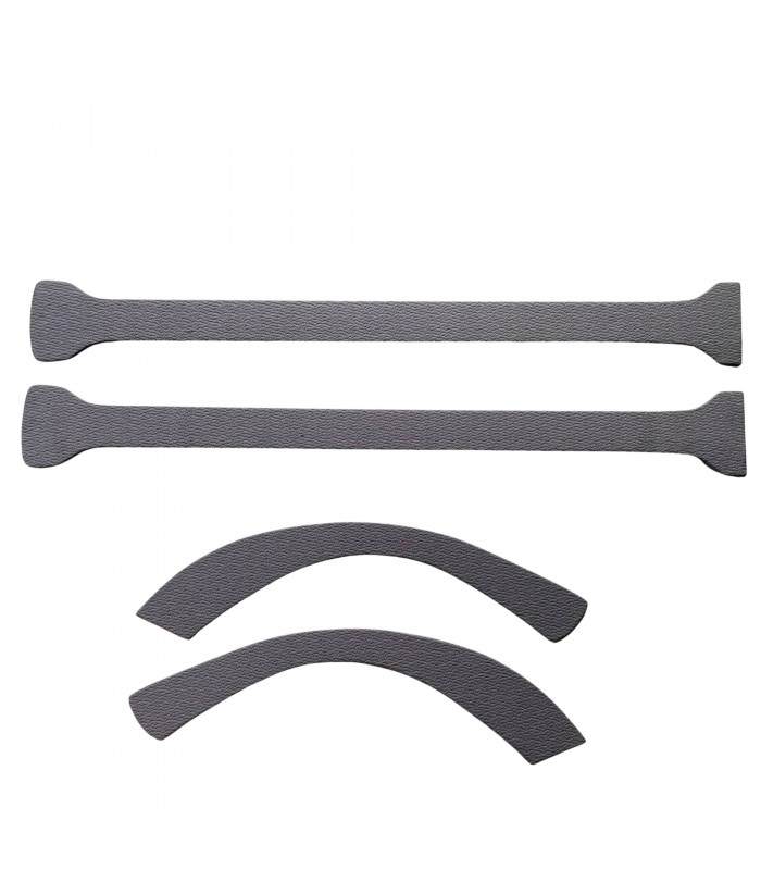 Kit de pieds milieu et de passages de roue arrière en tissu couleur "Écorce Gris" - 4CV - 1