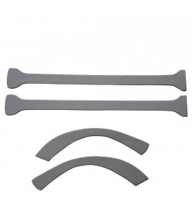 Kit de pieds milieu et de passages de roue arrière en simili cuir couleur "Gris" - 4CV - 1