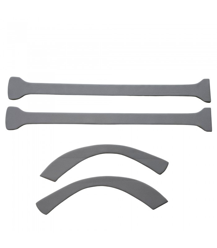 Kit de pieds milieu et de passages de roue arrière en simili cuir couleur "Gris" - 4CV - 1