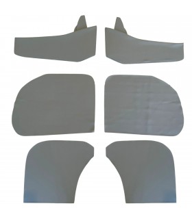 Kit d'habillage en simili cuir "Gris" pour intérieur de porte avec vide-poche rigide - 4CV - 1