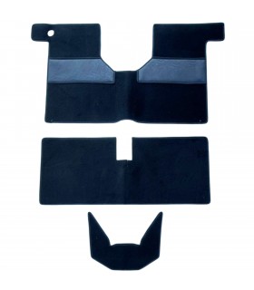 Kit de tapis Avant, Arrière et de tunnel Central en moquette noire - R4 / 4L (Tous modèles) - 1
