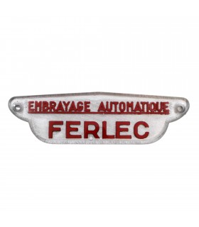 Monogramme "Embrayage Automatique - Ferlec" en plastique de capot Arrière - 4CV - 1