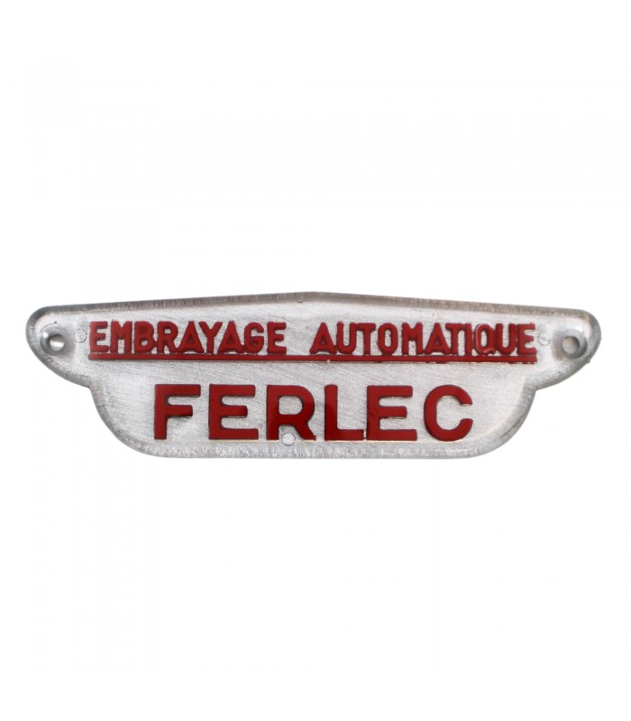 "Automatic Clutch - Ferlec" plastic monogram on the rear hood - 4CV - 1