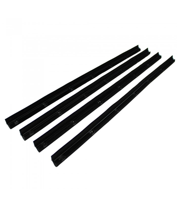 Kit of 4 exterior window seals (Front and Rear) in rubber and felt with metal clip - R16 - 1
