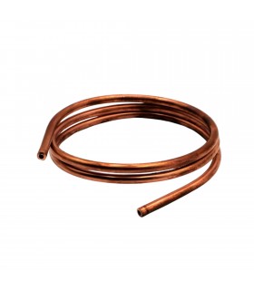 Tube en cuivre Ø 3.5x6.35mm pour alimentation du circuit de freinage ou d'essence (Longueur 1 mètre) - 1