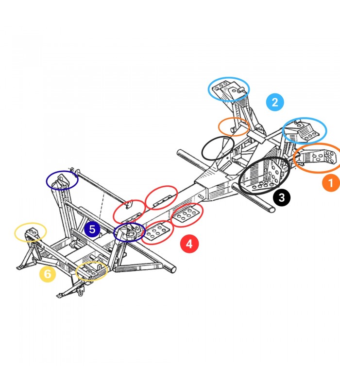 Kit de 10 tôles de scellement pour châssis - A310 V6