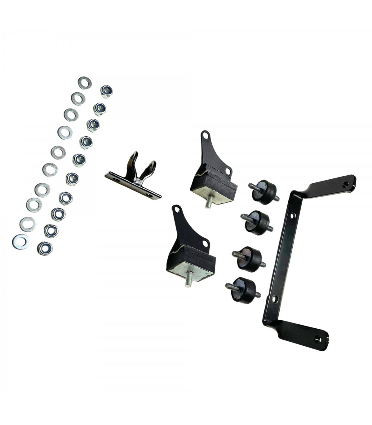 Aluminum protective ski under engine and gearbox with supports and silent blocks - A110.1600S - 4