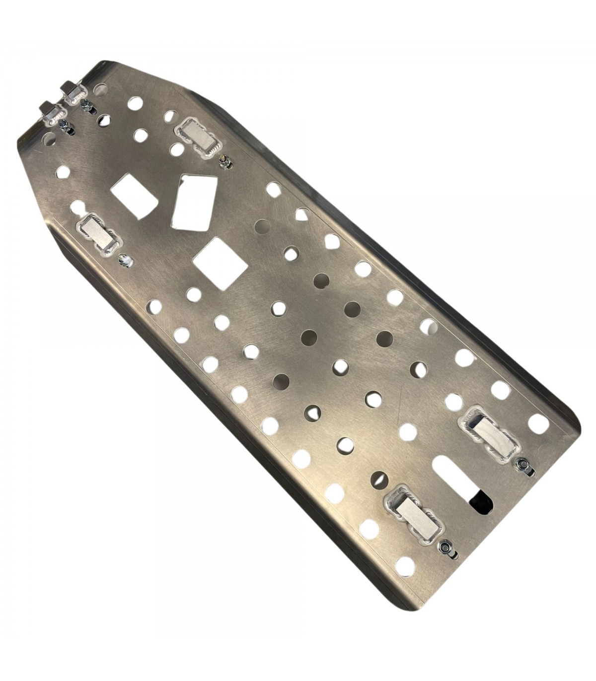 Aluminum protective ski under engine and gearbox with supports and silent blocks - A110.1600S - 2