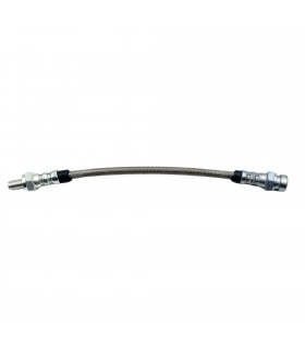Flexible de frein Arrière aviation (Tressé inox) - Ø 3/8"-24 UNF - Longueur : 26 cm (Hors tout)