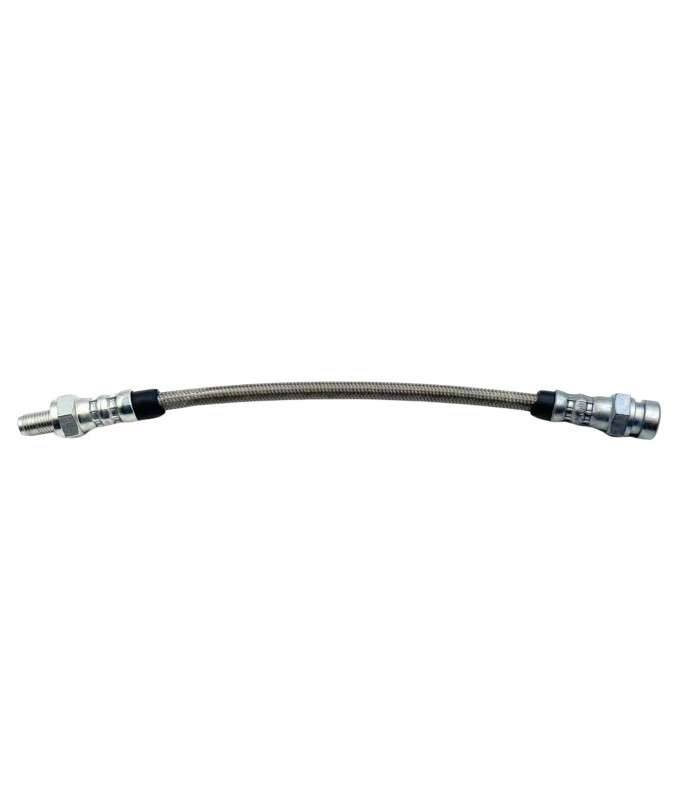Aviation Rear Brake Hose (Stainless Steel Braided) - Ø 3/8"-24 UNF - Length: 26cm (Overall) - 1