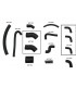 Kit of 14 hoses (Rubber) for engine cooling between the two cylinders - A310 V6 - 1