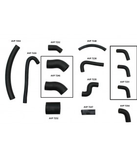 Kit of 14 hoses (Rubber) for engine cooling between the two cylinders - A310 V6 - 1