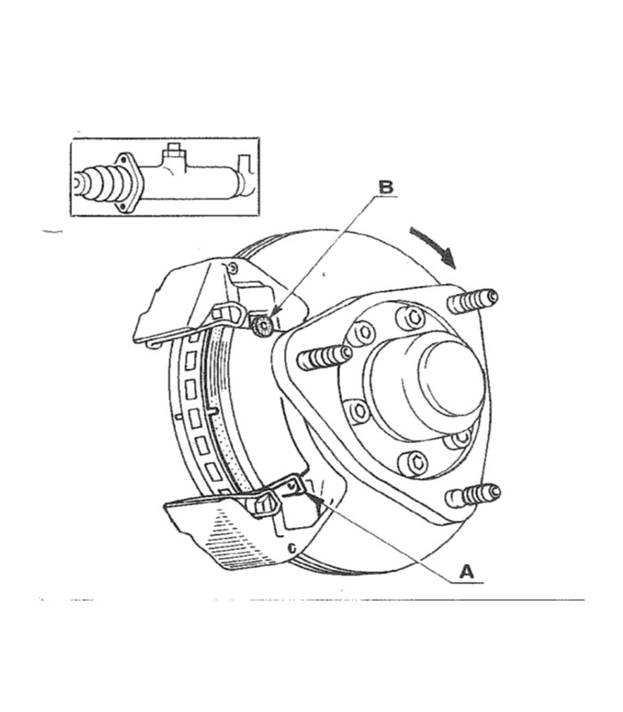 Front brake pad set (Bendix assembly) - Normal use - 3