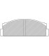 Rear brake pad set (Bendix mounting) - Ferodo Racing (DS2500) - Competition use - SIMCA RALLYE 2 / RALLYE 3 - 2