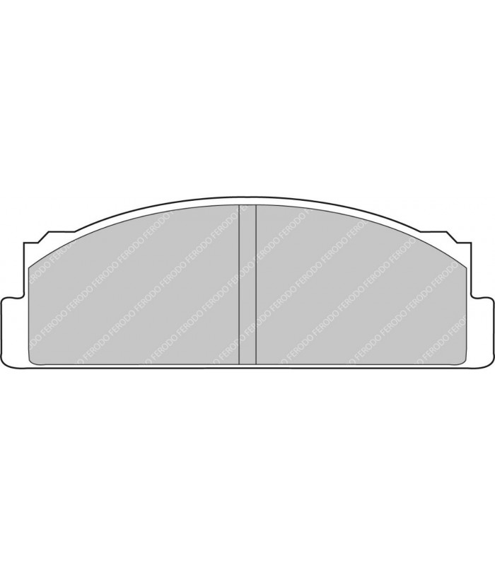 Rear brake pad set (Bendix mounting) - Ferodo Racing (DS2500) - Competition use - SIMCA RALLYE 2 / RALLYE 3 - 2