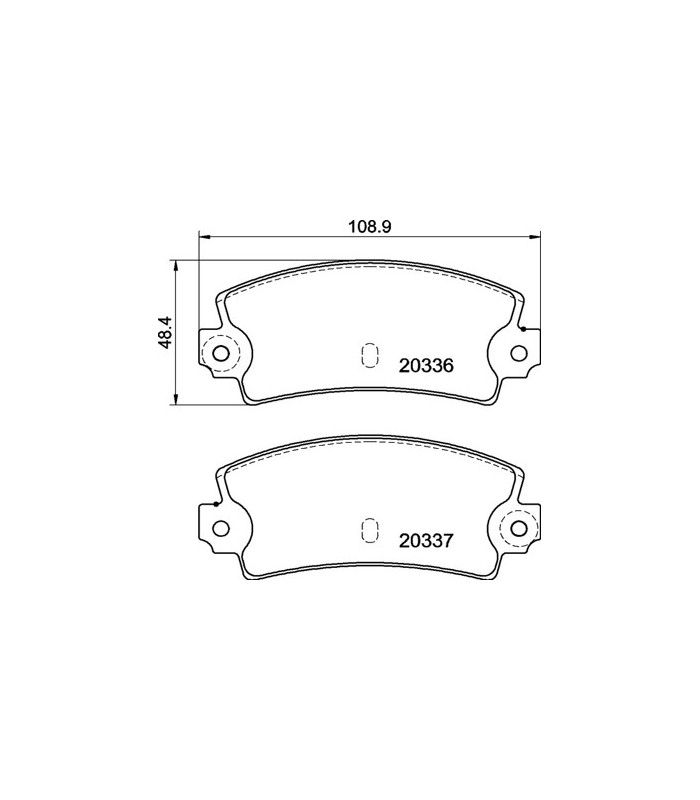Rear brake pad set (Bendix mounting) - Mintex Racing (MRM1802) - Competition use - 2