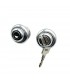 Pair of door opening buttons with barrel and key (x2) - Alpine A106