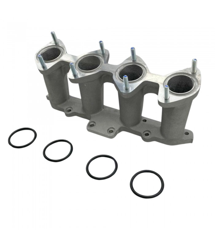 Pipe d'admission en aluminium pour le montage de 2 carburateurs Weber 40 DCOE - Rallye 3 - 1