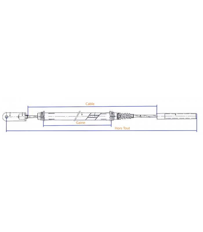 Speedometer cable - R5 Alpine Turbo (122B) - Réf 6001012385 - 2