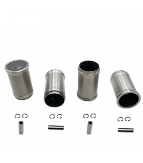 Set of 4 pistons and 4 liners Ø 60mm with segments and pins Ø 14mm (Complete) - 904cm³ engine
