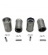 Set of 4 pistons and 4 liners Ø 58mm with segments and pin (Complete) - 845cc engine (Type 670-1) - 1