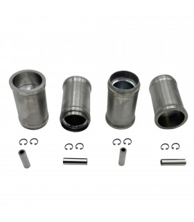 Jeu de 4 pistons et 4 chemises Ø 58mm avec segments et axes (Ø 14x50mm) - Moteur 845cm³ (Type 670) - 1