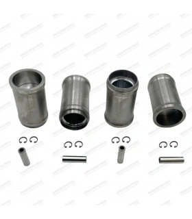 Jeu de 4 pistons et 4 chemises Ø 58mm avec segments et axes (Ø 14x50mm) - Moteur 845cm³ (Type 670) - 1