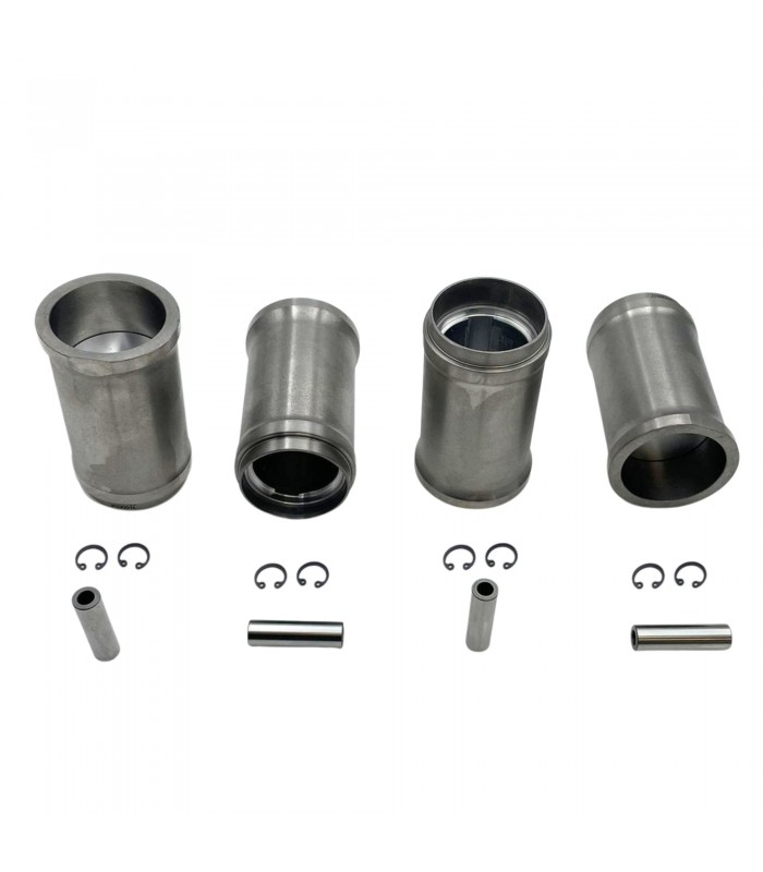 Set of 4 pistons and 4 liners Ø 58mm with segments and pin (Complete) - 845cc engine (Type 670-1) - 1
