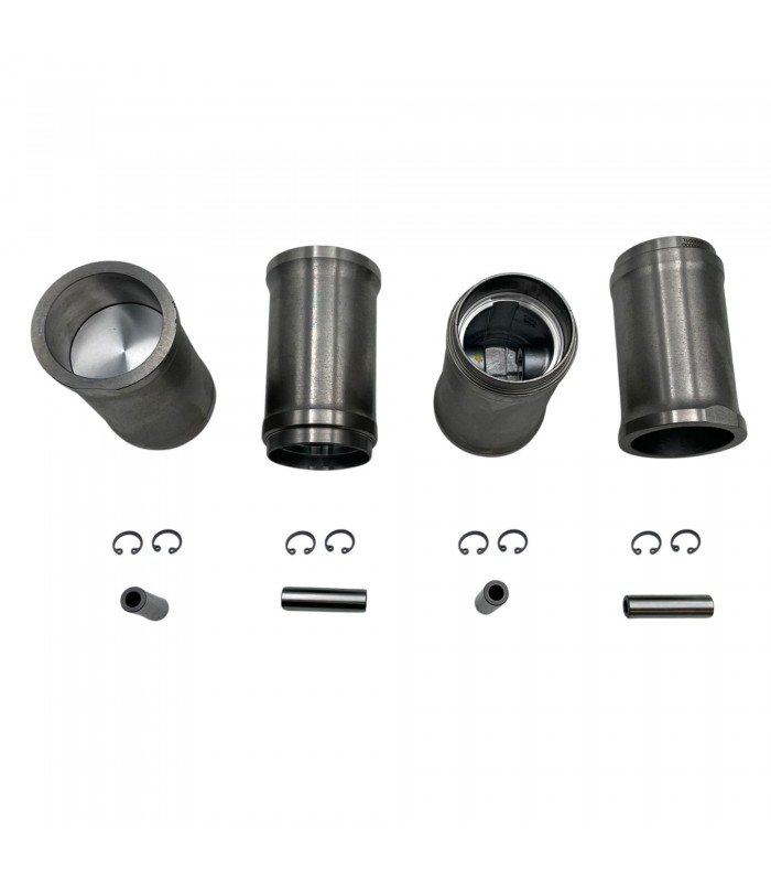 Set of 4 pistons and 4 liners Ø 58mm with segments and pin (Complete) - 845cc engine (Type 670-1) - 3