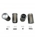 Jeu de 4 pistons et 4 chemises Ø 54.5mm avec embase Ø 60mm avec segments et axes Ø 14x46mm (Complet) - 3
