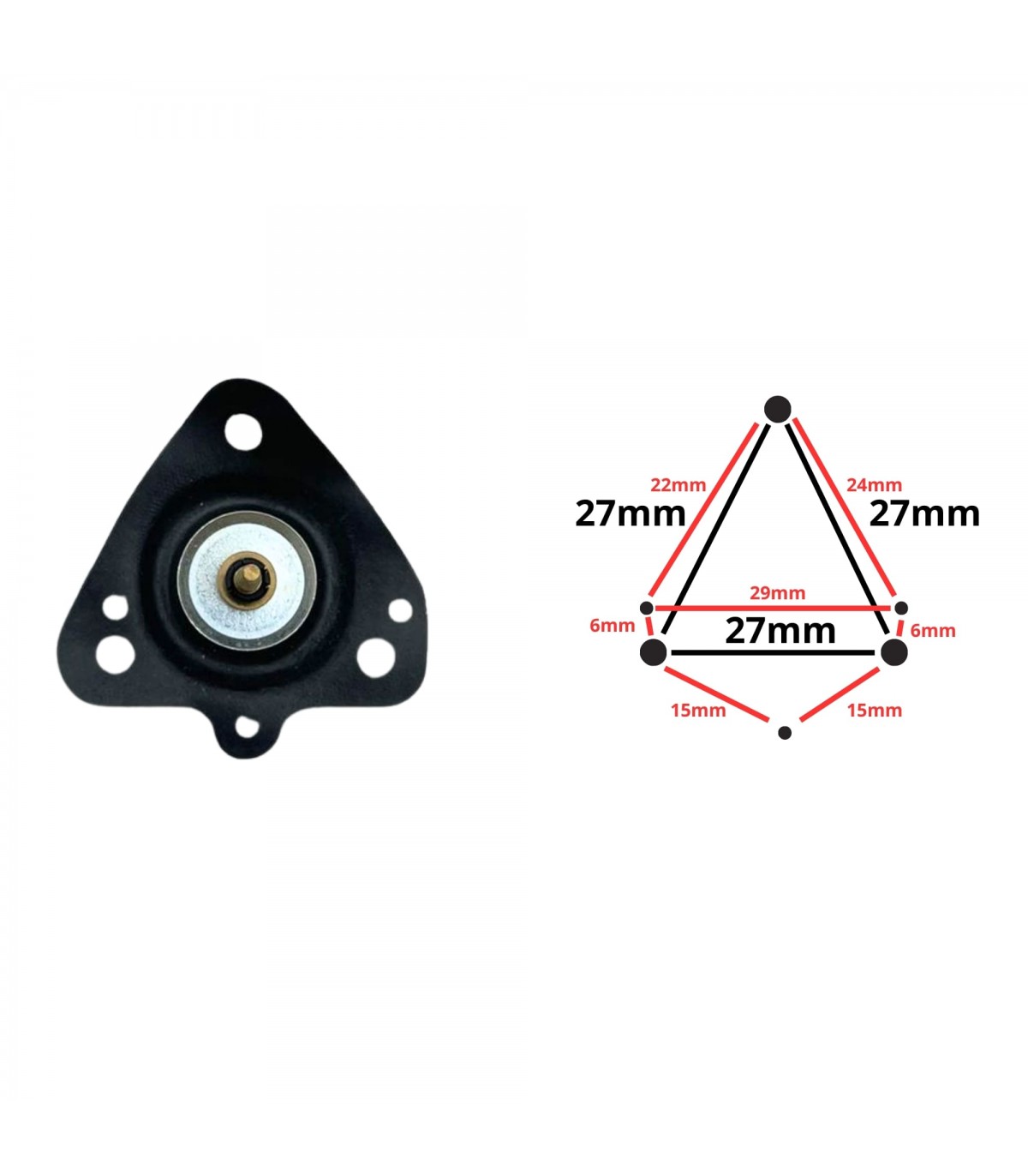 Membrane à aiguille de sur enrichisseur - Weber 32DIS - 2