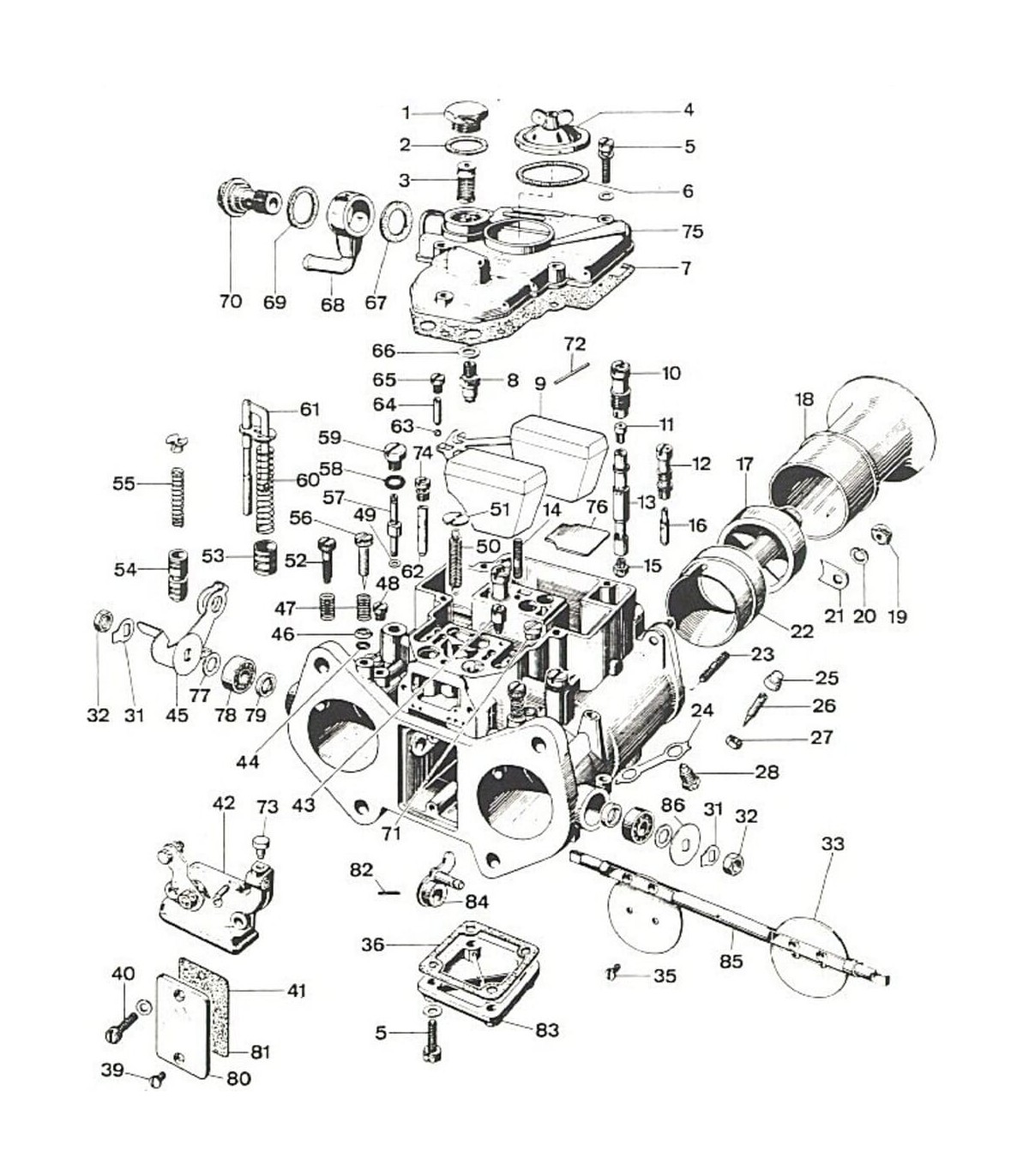 Soupape / Gicleur d'aspiration et de décharge de pompe - Calibre 0,50 - Carburateur WEBER 40 DCOE / 45 DCOE - 4