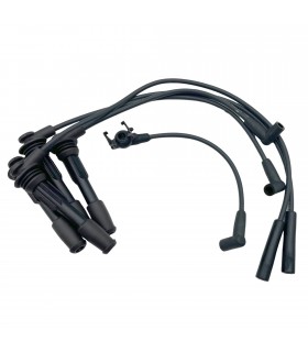 Faisceau d'allumage en silicone Noir avec cosses Coudées "NGK" - Réf.7700742837 - 1